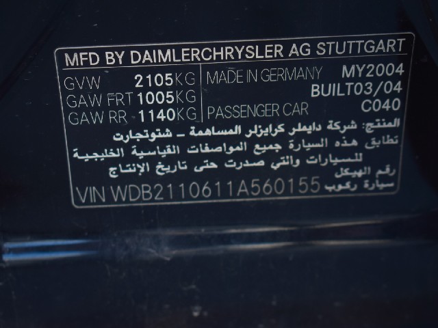 MERCEDES BENZ E CLASS 2004 Image 29