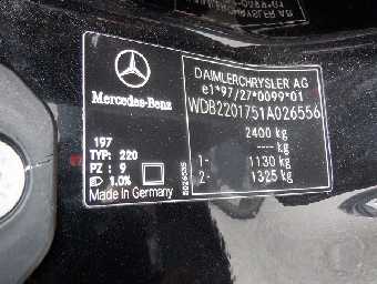 MERCEDES BENZ S CLASS 2004 Image 22
