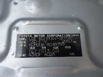 TOYOTA HIACE 2012 Image 20